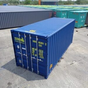 Contenedor marítimo 20 pies doubles puertas azul nuevo - Imagen 4